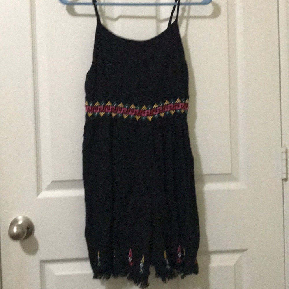 Topshop romper with multi-colored embroidery